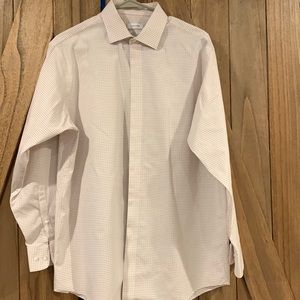 Calvin Klein mens performance non-iron dress shirt size 18 32/33